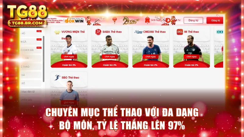 Chuyên mục thể thao với đa dạng bộ môn và tỷ lệ thắng lên đến 97% 