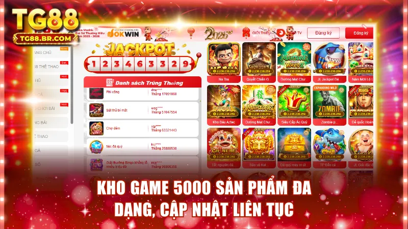 Kho game đa dạng hơn 5000 sản phẩm 