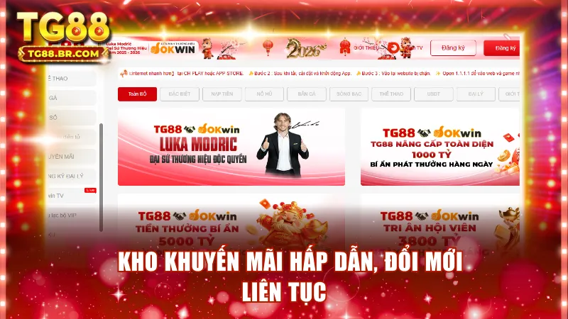 Kho ưu đãi luôn được làm mới liên tục mang đến nhiều cơ hội hấp dẫn 