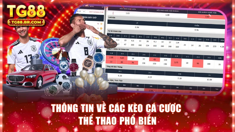Thông tin về các kèo cá cược thể thao phổ biến